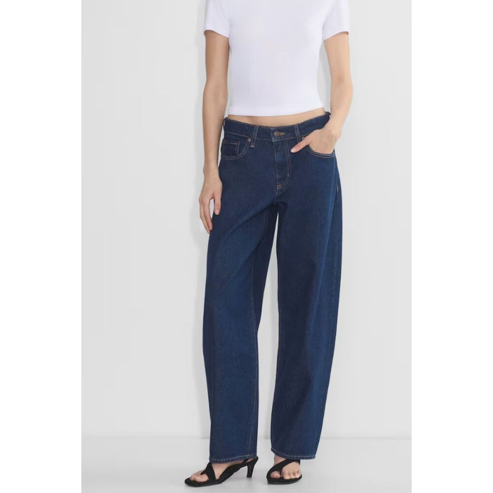 Aritzia Denim Forum Kai Mid Rise Baggy Barrel Jeans Heavyweight Pure Cotton 25